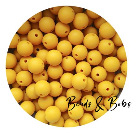 12mm Plain Colour Round Silicone Beads - 57 Colours