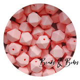 14mm Plain Colour Hexagon Beads - 38 Colours