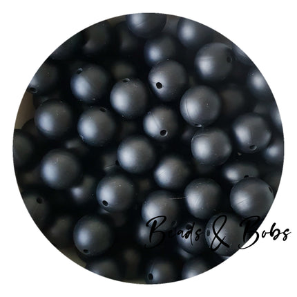 15mm Plain Colour Round Silicone Beads - 100 Colours