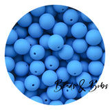 15mm Plain Colour Round Silicone Beads - 98 Colours