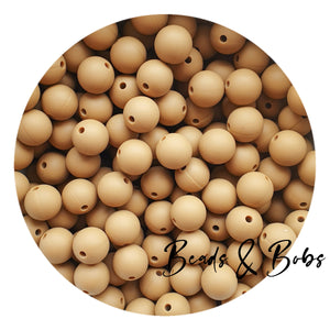 12mm Plain Colour Round Silicone Beads - 57 Colours