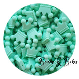 Silicone Crown Beads - 11 Colours