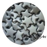 Silicone Large Star Beads - 9 Colours