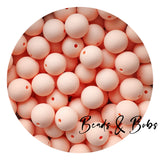 15mm Plain Colour Round Silicone Beads - 98 Colours