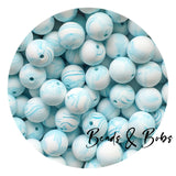 15mm Plain Colour Round Silicone Beads - 98 Colours