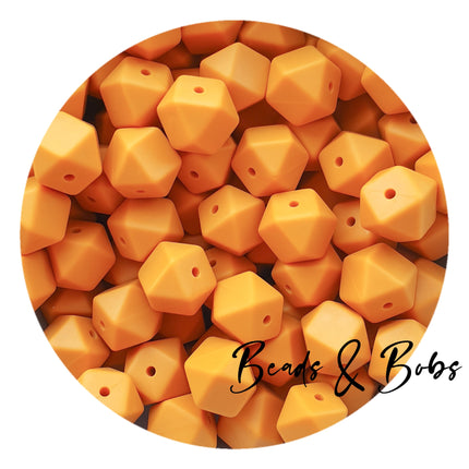 14mm Plain Colour Hexagon Beads - 48 Colours
