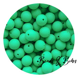 15mm Plain Colour Round Silicone Beads - 98 Colours