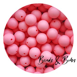 15mm Plain Colour Round Silicone Beads - 98 Colours