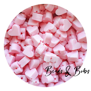 Silicone Mini Heart Beads - 6 Colours