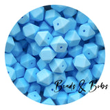 14mm Plain Colour Hexagon Beads - 38 Colours