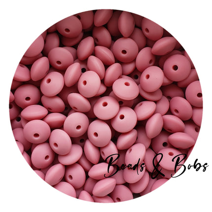 12mm Lentil Silicone Beads - 27 Colours