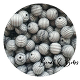 15mm SPIRAL Silicone Beads - 22 Colours