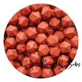 17mm Icosahedron Silicone Beads - 5 Colours