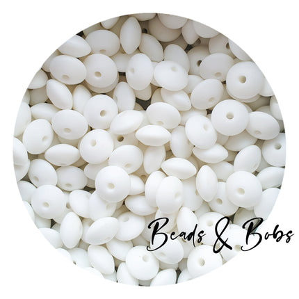 12mm Lentil Silicone Beads - 27 Colours