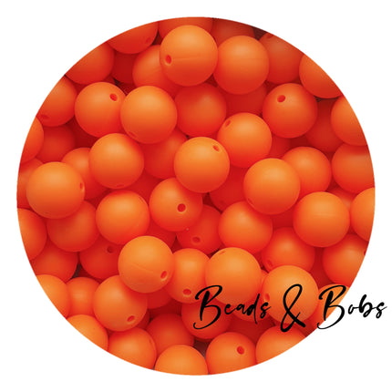15mm Plain Colour Round Silicone Beads - 100 Colours