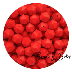 17mm Icosahedron Silicone Beads - 6 Colours