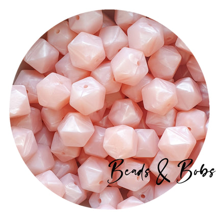 14mm Plain Colour Hexagon Beads - 48 Colours