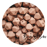 14mm Plain Colour Hexagon Beads - 38 Colours