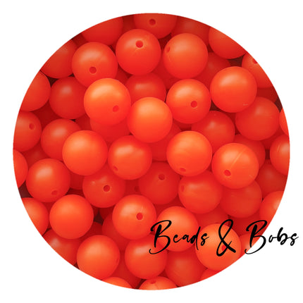 15mm Plain Colour Round Silicone Beads - 100 Colours