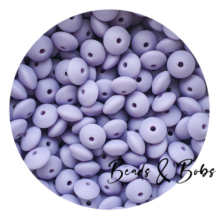 12mm Lentil Silicone Beads - 27 Colours