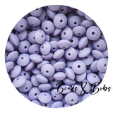 12mm Lentil Silicone Beads - 26 Colours