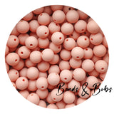 12mm Plain Colour Round Silicone Beads - 47 Colours