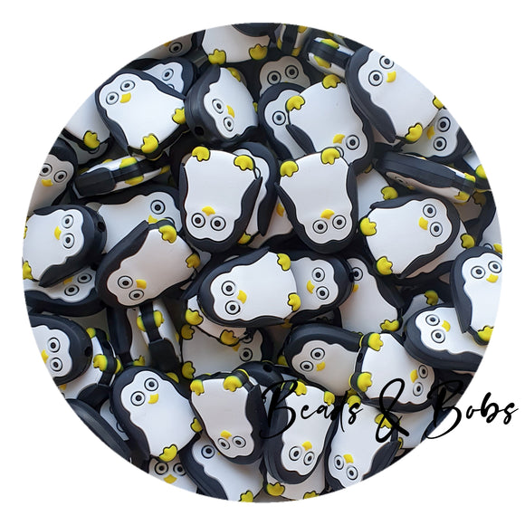 Silicone Penguin Beads - 2 Colours