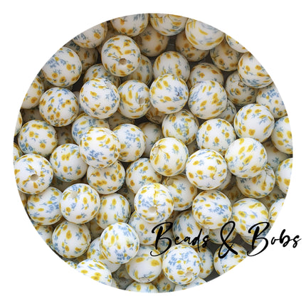 12mm Round Printed Silicone Beads - 4 Colours