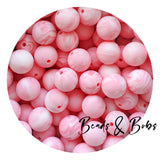 15mm Plain Colour Round Silicone Beads - 98 Colours