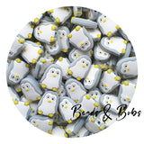 Silicone Penguin Beads - 2 Colours