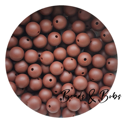 12mm Plain Colour Round Silicone Beads - 57 Colours
