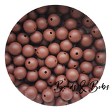 12mm Plain Colour Round Silicone Beads - 47 Colours