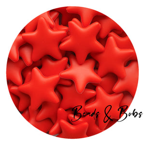 Silicone XL Star Beads - 4 Colours