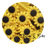 Silicone Daisy Beads - 5 Colours