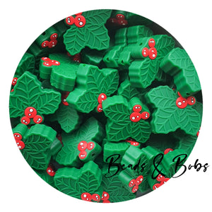 Silicone Holly Leaf Beads