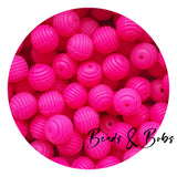 15mm SPIRAL Silicone Beads - 22 Colours