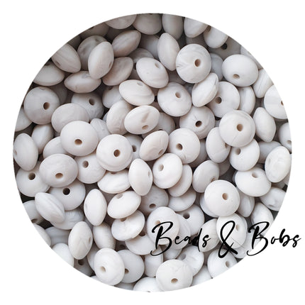 12mm Lentil Silicone Beads - 27 Colours