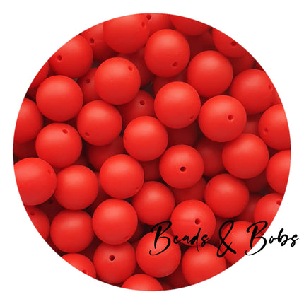 19mm Round Plain Colour Silicone Beads - 26 Colours