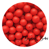 19mm Round Plain Colour Silicone Beads - 20 Colours