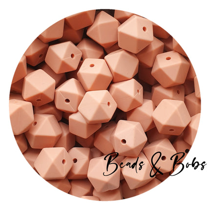 14mm Plain Colour Hexagon Beads - 48 Colours