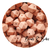 14mm Plain Colour Hexagon Beads - 38 Colours