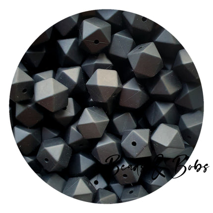 14mm Plain Colour Hexagon Beads - 48 Colours