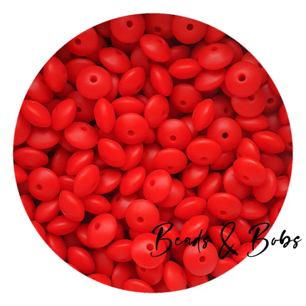 12mm Lentil Silicone Beads - 27 Colours