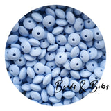 12mm Lentil Silicone Beads - 26 Colours