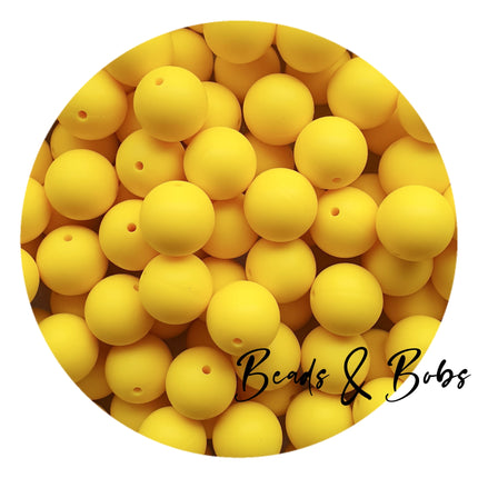 19mm Round Plain Colour Silicone Beads - 26 Colours