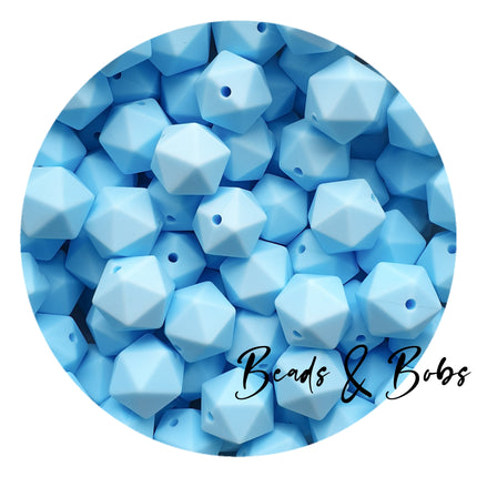 14mm Icosahedron Silicone Beads - 11 Colours