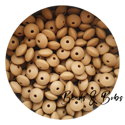 12mm Lentil Silicone Beads - 27 Colours