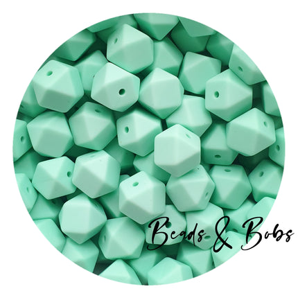 14mm Plain Colour Hexagon Beads - 48 Colours