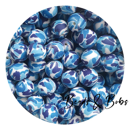 15mm Round Printed Beads - 36 Colours