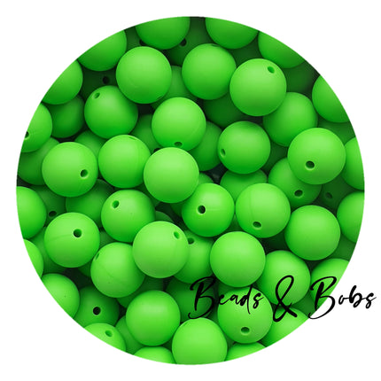 15mm Plain Colour Round Silicone Beads - 100 Colours